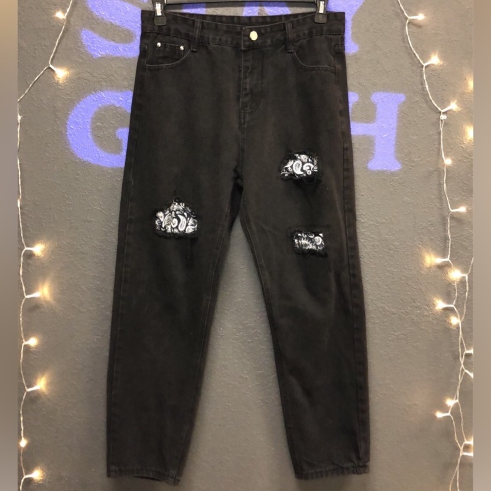 Black Goth Denim Jeans